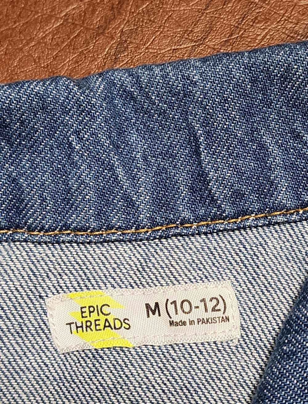 Kids Denim Jacket with NEW YORK & Heart Patches - - Picture 4 of 10
